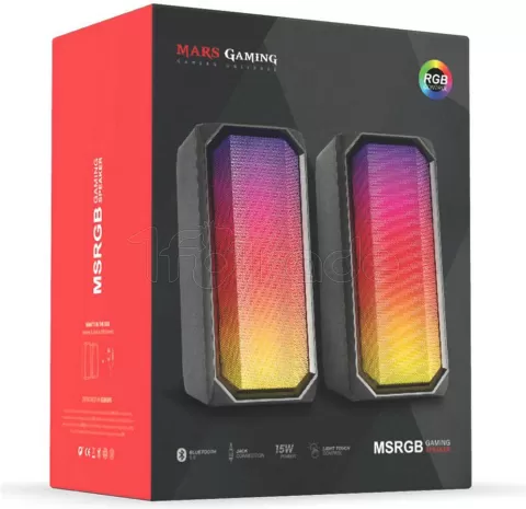 Photo de Enceintes Bluetooth Mars Gaming MSRGB RGB (Noir)