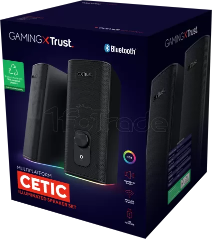 Photo de Enceintes Bluetooth Trust GXT 612 Cetic RGB (Noir)