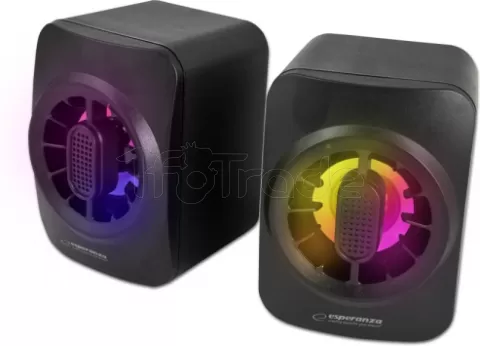 Photo de Enceintes Esperanza Rainbow Sakara RGB (Noir)