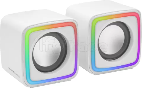 Photo de Enceintes Mars Gaming MSCube RGB (Blanc)