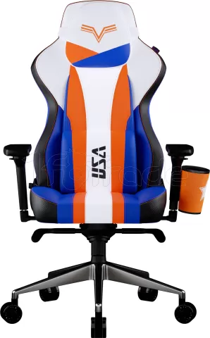 Photo de Fauteuil Cooler Master Caliber X2 Street Fighter 6 Luke (Blanc/Bleu/Orange)