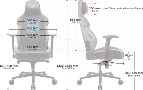 Photo de Fauteuil Cougar NXSys Aero (Noir)