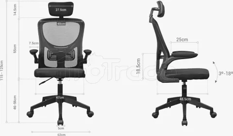 Photo de Fauteuil ergonomique Mars Gaming MGC-Ergo Plus (Blanc)