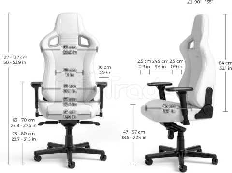 Photo de Fauteuil Gamer Noblechairs Epic White Edition (Blanc)