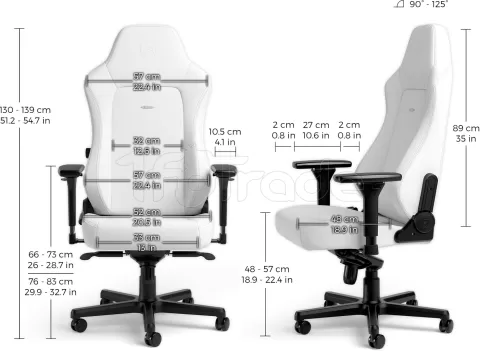 Photo de Fauteuil Noblechairs Hero White Edition (Blanc)