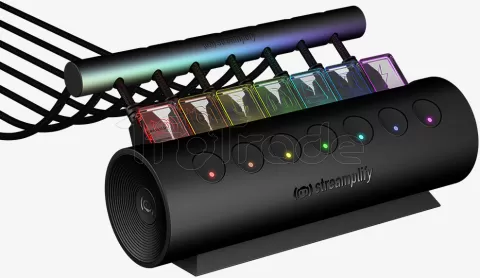 Photo de Hub USB 3.0 Streamplify Hub CTRL 7 RGB - 7 ports (Noir)