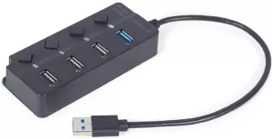 Photo de Hub USB 3.1 Gembird - 4 ports (Noir)