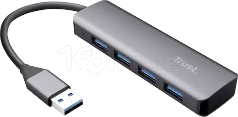 Photo de Hub USB 3.2 Trust Halyx - 4 ports (Gris)