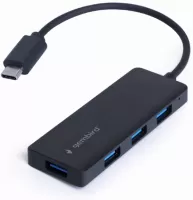 Photo de Hub USB-C 3.1 Gembird - 4 ports (Noir)