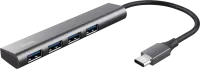 Photo de Hub USB-C 3.2 Trust Halyx - 4 ports (Gris)