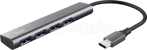 Photo de Hub USB-C 3.2 Trust Halyx - 4 ports (Gris)