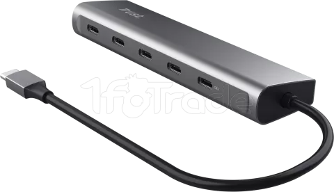 Photo de Hub USB-C 3.2 Trust Halyx - 5 ports (Argent)