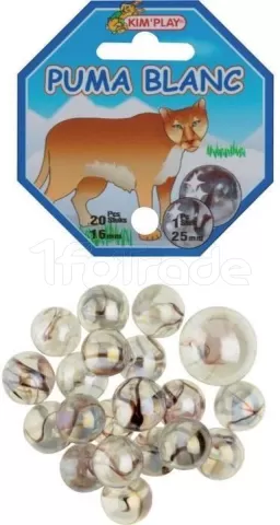 Photo de Jeu de 20 Billes et 1 Calot (Thème Puma Blanc)