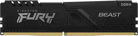 Photo de Kit Barrettes mémoire 16Go (2x8Go) DIMM DDR4 Kingston Fury Beast  2666Mhz (Noir)