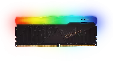 Photo de Kit Barrettes mémoire 16Go (2x8Go) DIMM DDR4 Klevv Cras X RGB  3200Mhz (Noir)