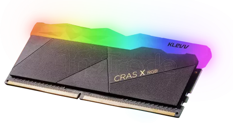 Photo de Kit Barrettes mémoire 16Go (2x8Go) DIMM DDR4 Klevv Cras X RGB  3200Mhz (Noir)