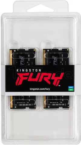 Photo de Kit Barrettes mémoire 16Go (2x8Go) SODIMM DDR4 Kingston Fury Impact  2666Mhz (Noir)