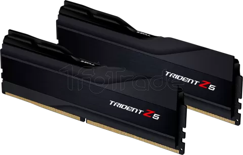 Photo de Kit Barrettes mémoire 32Go (2x16Go) DIMM DDR5 G.Skill Trident Z5  5600MHz (Noir)