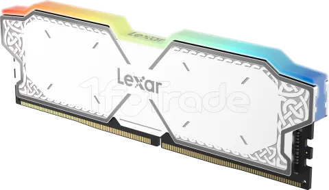 Photo de Kit Barrettes mémoire 32Go (2x16Go) DIMM DDR5 Lexar Thor RGB 6000MHz (Blanc)