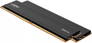 Photo de Kit Barrettes mémoire 48Go (2x24Go) DIMM DDR5 Crucial Pro 5600MHz (Noir)