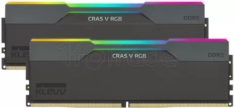 Photo de Kit Barrettes mémoire 48Go (2x24Go) DIMM DDR5 Klevv Cras V RGB 6000Mhz (Noir)