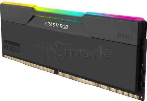 Photo de Kit Barrettes mémoire 48Go (2x24Go) DIMM DDR5 Klevv Cras V RGB 6000Mhz (Noir)