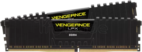 Photo de Kit Barrettes mémoire 64Go (2x32Go) DIMM DDR4 Corsair Vengeance LPX  3200Mhz (Noir)