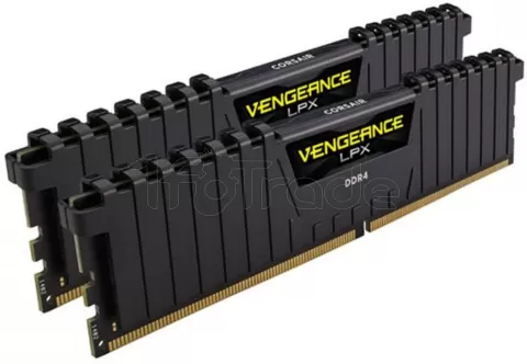 Photo de Kit Barrettes mémoire 64Go (2x32Go) DIMM DDR4 Corsair Vengeance LPX  3600Mhz (Noir)