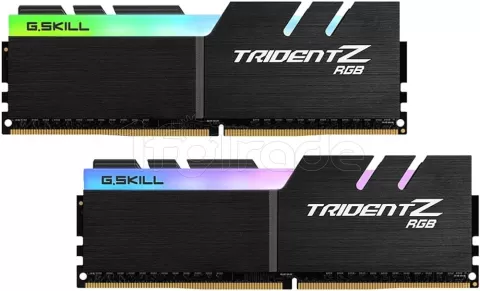 Photo de Kit Barrettes mémoire 64Go (2x32Go) DIMM DDR4 G.Skill Trident Z RGB 4400Mhz (Noir)