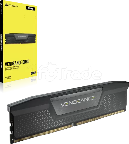 Photo de Kit Barrettes mémoire 96Go (2x48Go) DIMM DDR5 Corsair Vengeance  6400MHz (Noir)