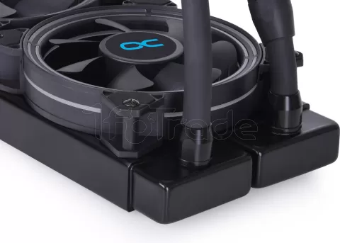 Photo de Kit Watercooling AIO Alphacool Eisbaer Aurora LT RGB - 240mm (Noir)