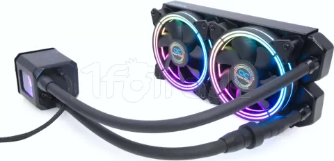 Photo de Kit Watercooling AIO Alphacool Eisbaer Aurora RGB - 240mm (Noir)