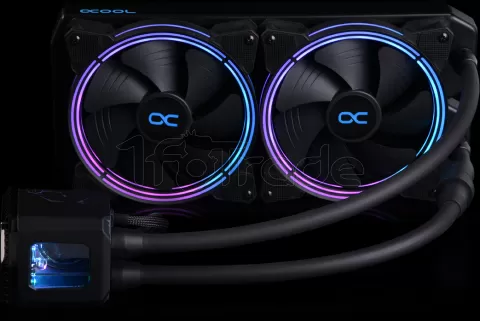 Photo de Kit Watercooling AIO Alphacool Eisbaer Aurora RGB - 280mm (Noir)