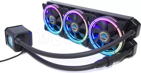 Photo de Kit Watercooling AIO Alphacool Eisbaer Aurora RGB - 360mm (Noir)