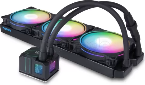 Photo de Kit Watercooling AIO Alphacool Eisbaer Pro Aurora RGB - 420mm (Noir)