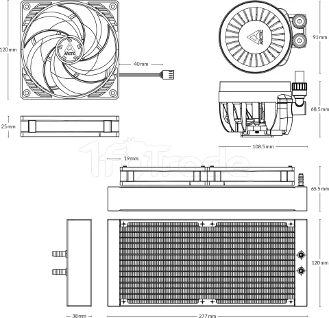 Photo de Kit Watercooling AIO Arctic Liquid Freezer III - 240mm (Noir)