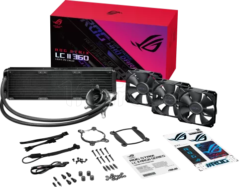 Photo de Kit Watercooling AIO Asus Rog Strix LC II RGB - 360mm (Noir)