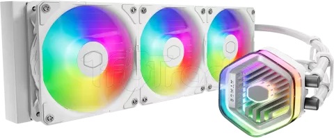 Photo de Kit Watercooling AIO Cooler Master MasterLiquid Atmos RGB - 360mm (Blanc)