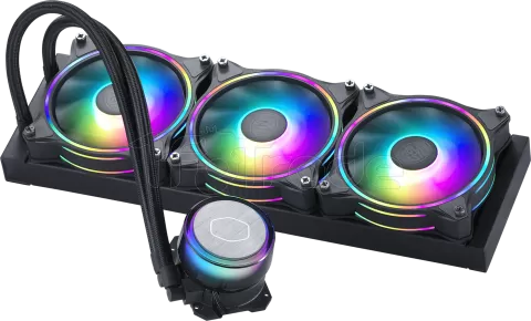 Photo de Kit Watercooling AIO Cooler Master MasterLiquid Illusion RGB - 360mm (Noir)