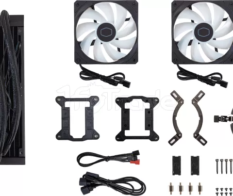 Photo de Kit Watercooling AIO Cooler Master MasterLiquid L Core RGB - 240mm (Noir)