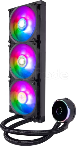 Photo de Kit Watercooling AIO Cooler Master MasterLiquid PL-Flux RGB - 360mm (Noir)