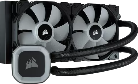 Photo de Kit Watercooling AIO Corsair H100 RGB - 240mm (Noir)