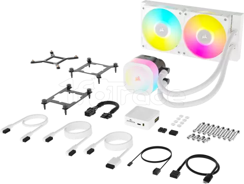 Photo de Kit Watercooling AIO Corsair iCue Link Titan RX RGB - 240mm (Blanc)