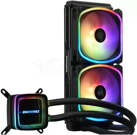 Photo de Kit Watercooling AIO Enermax AquaFusion ADV RGB - 240mm (Noir)