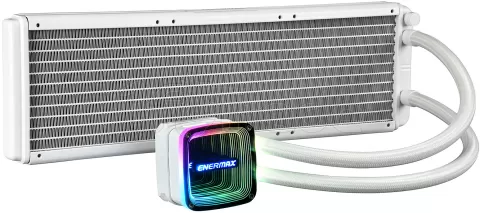 Photo de Kit Watercooling AIO Enermax AquaFusion ADV RGB - 360mm (Blanc)