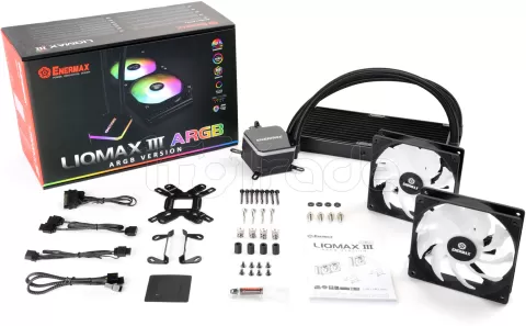 Photo de Kit Watercooling AIO Enermax LiqMax III RGB - 240mm (Noir)