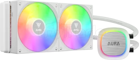 Photo de Kit Watercooling AIO Gamdias Aura GL V2 RGB - 240mm (Blanc)