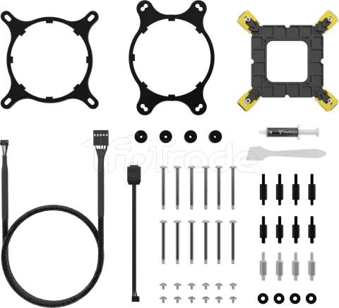 Photo de Kit Watercooling AIO Gamdias Chione M4 RGB - 360mm (Noir)