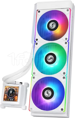 Photo de Kit Watercooling AIO Lian Li HydroShift R RGB - 360mm (Blanc)