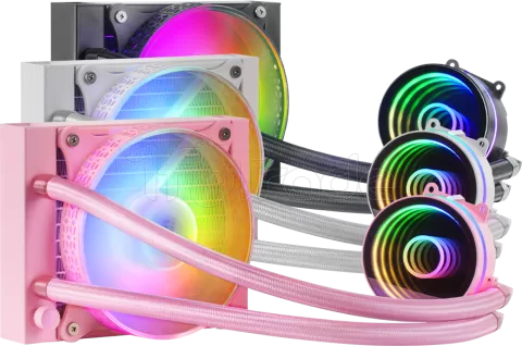 Photo de Kit Watercooling AIO Mars Gaming ML-One RGB - 120mm (Rose)